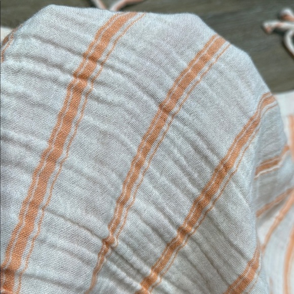 Old Navy Size XXL Orange Pink Smocked Tie Front Tank Top - Picture 7 of 10